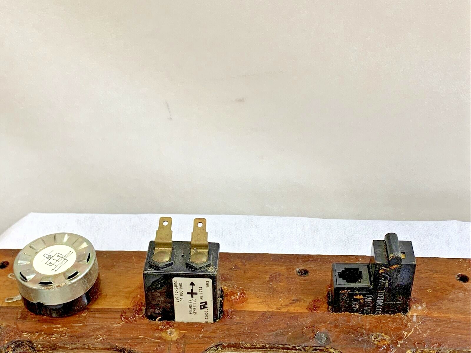 Rare Vintage World War II Military Aircraft Instrument Control Panel (Walnut Woo