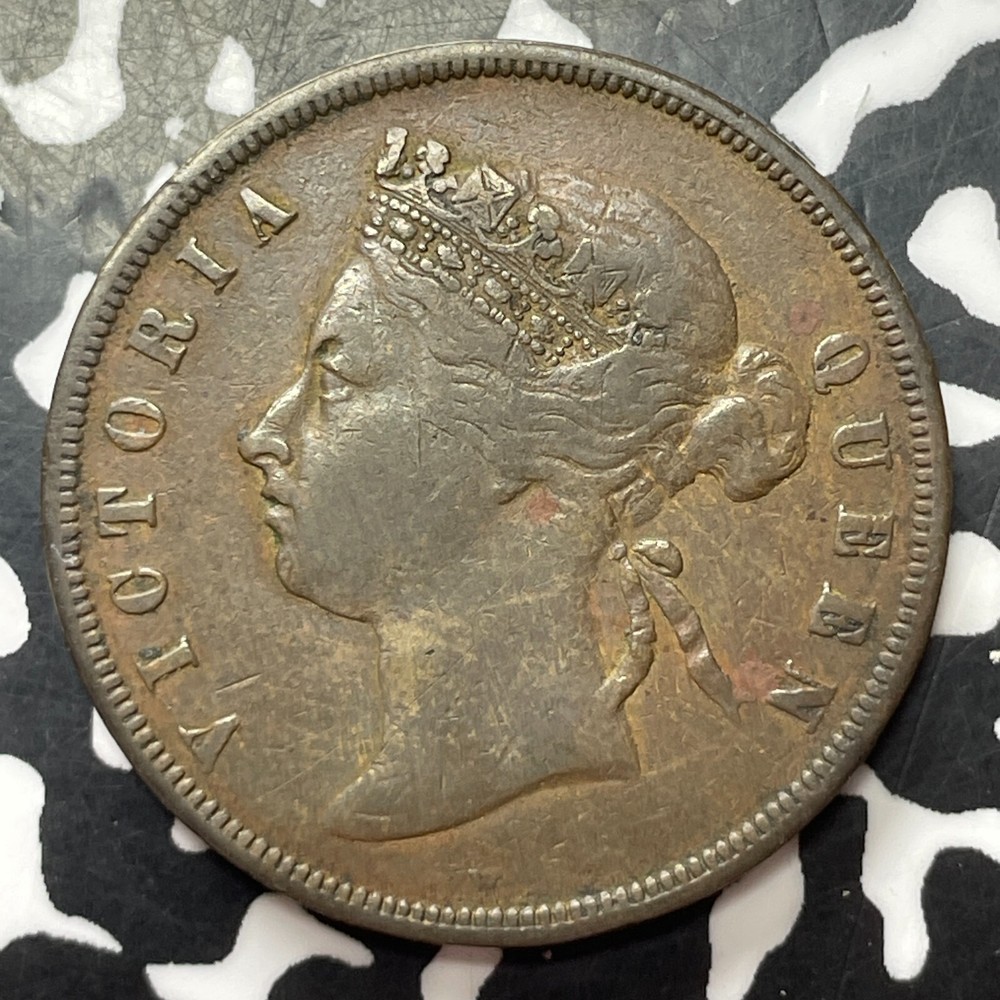 1875-W Straits Settlements 1 Cent Lot#JM8995 Nice!