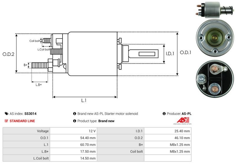 FOR CAR STARTER SS3014 SOLENOID SWITCH, STARTER