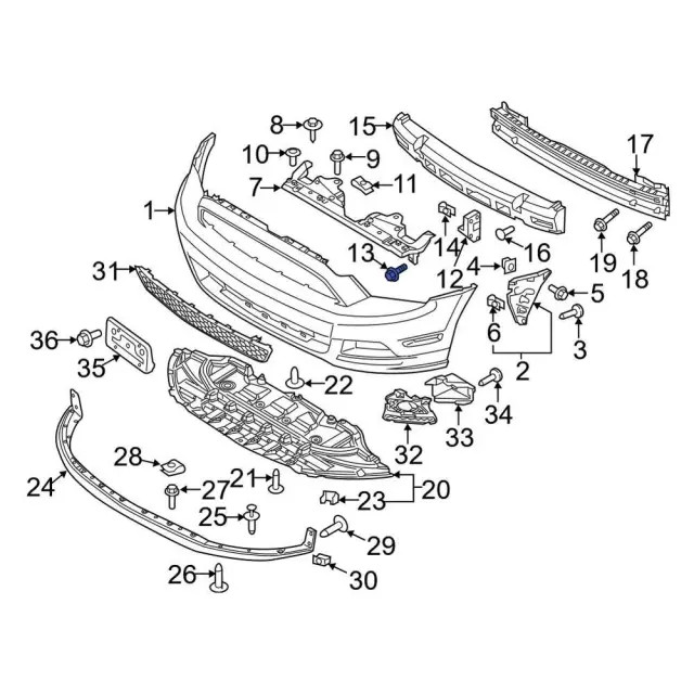 Genuine Headlamp Assembly Upper Bolt W714923-S439