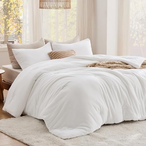 Comforter with 2 Pillow Shams, Soft Prewashed Bedding Queen 05-white-clouds