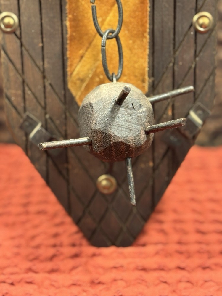 Dungeon Master Medieval Gothic Spiked Mace Wall Plaque Flail Weapons