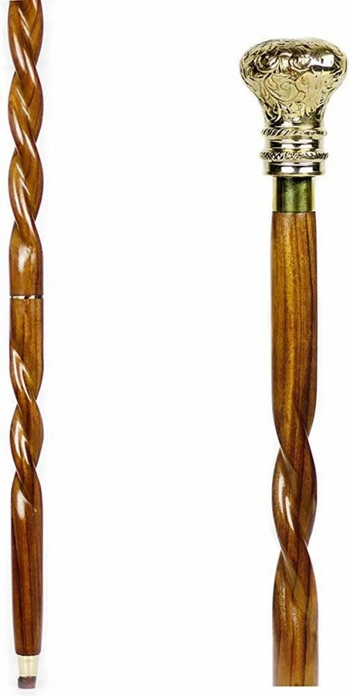 HANDMAD Solid Brass Handle Antique Victorian Cane Wooden Handmade Walking Design
