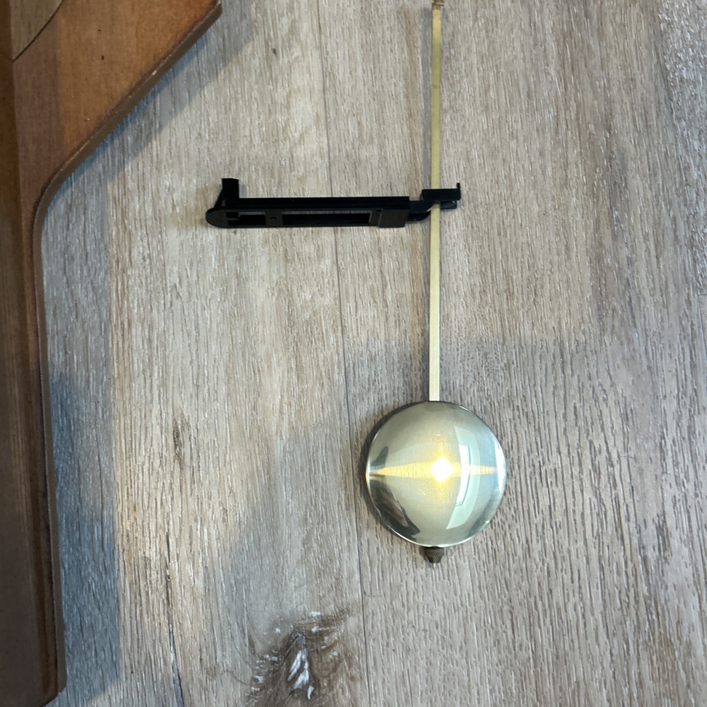Beautiful Devon Quartz Wall Clock W/ Swinging Pendulum 24” X 14” Tested!