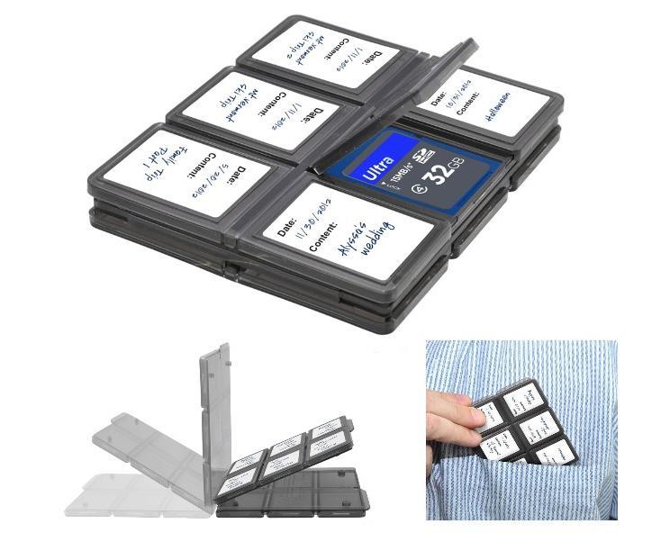 Xit Foldable Memory Card Protector Case (12 Slots) Holds SD/ SDHC/ Micro SD Card