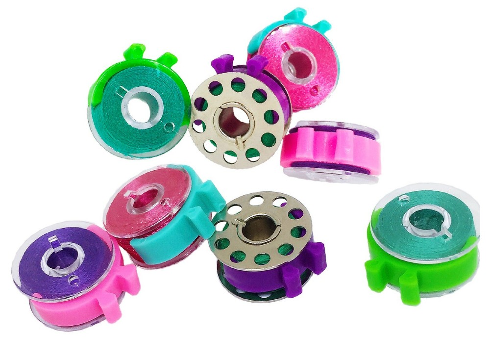 PeavyTailor 48Pcs (#12) Bobbin Holders Thread Clips Spool Huggers for Embroidery
