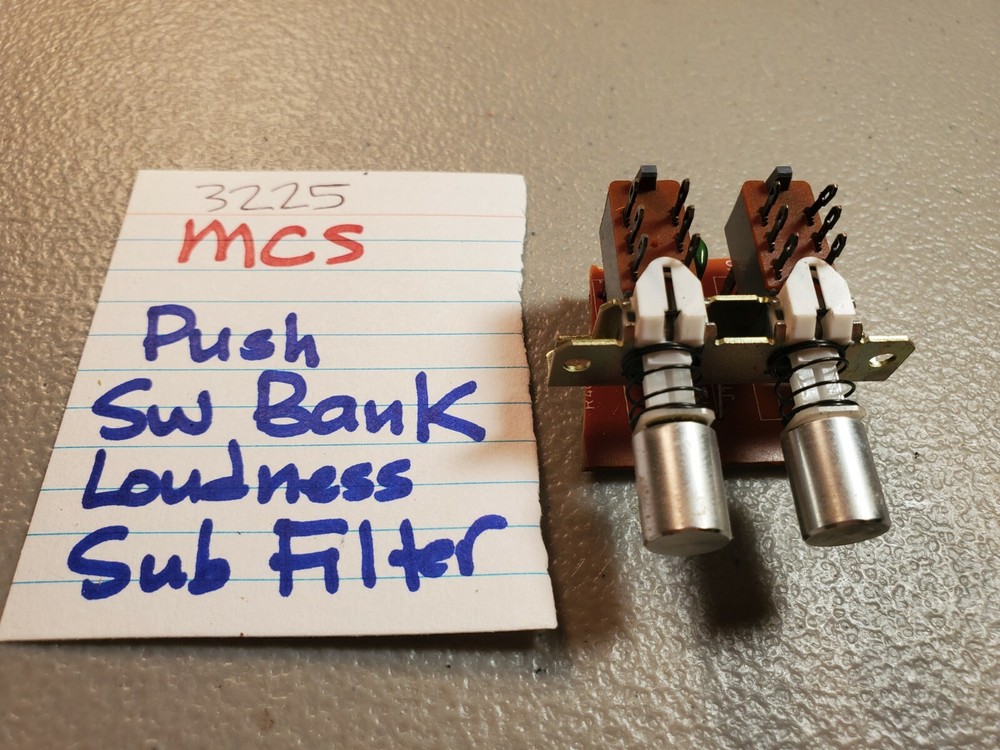 📈MCS PUSH SWITCH BANK LOUDNESS SUBSONIC FILTER 3225 STEREO RECEIVER