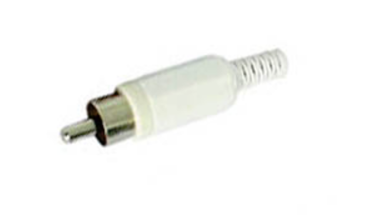 [ Whadda Velleman CA047W ] Phono (RCA) Plug - White
