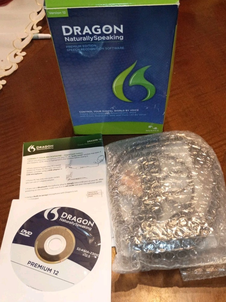 Dragon Naturally Speaking Premium Ed. Version 12 Speech Recognition Software