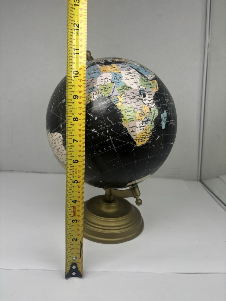 Black And Brass Metal Globe