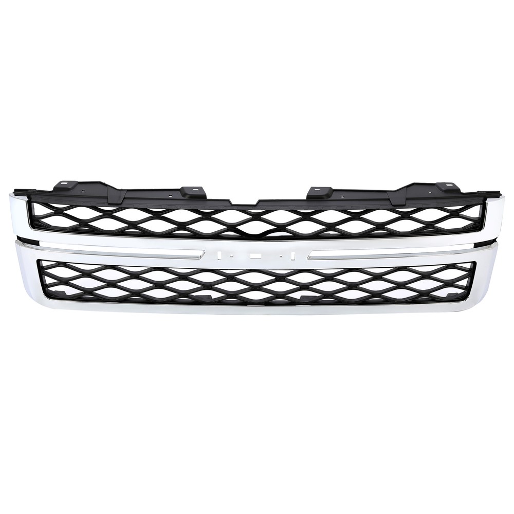 Grille Assembly For 2011-2014 Chevy Silverado 2500 HD /3500 HD Black Chrome