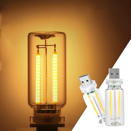 2 Pack Car LED Lights Interior, USB Light for Car Decor & 2 pack yellow