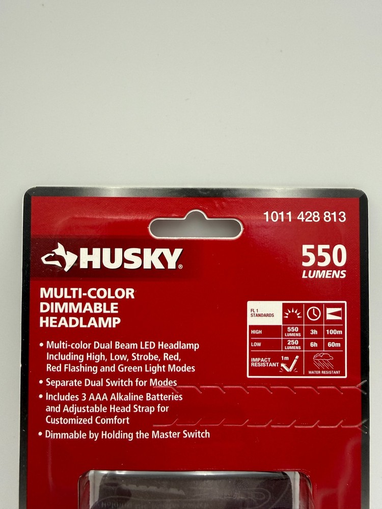 Husky 550 Lumens Compact Multi-Setting Dimmable Headlight