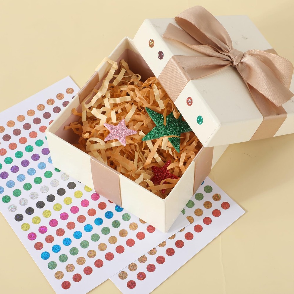 20 Sheets/3520Pcs Color Coding Labels, Sparkle Shiny Dot One Size, Colorful