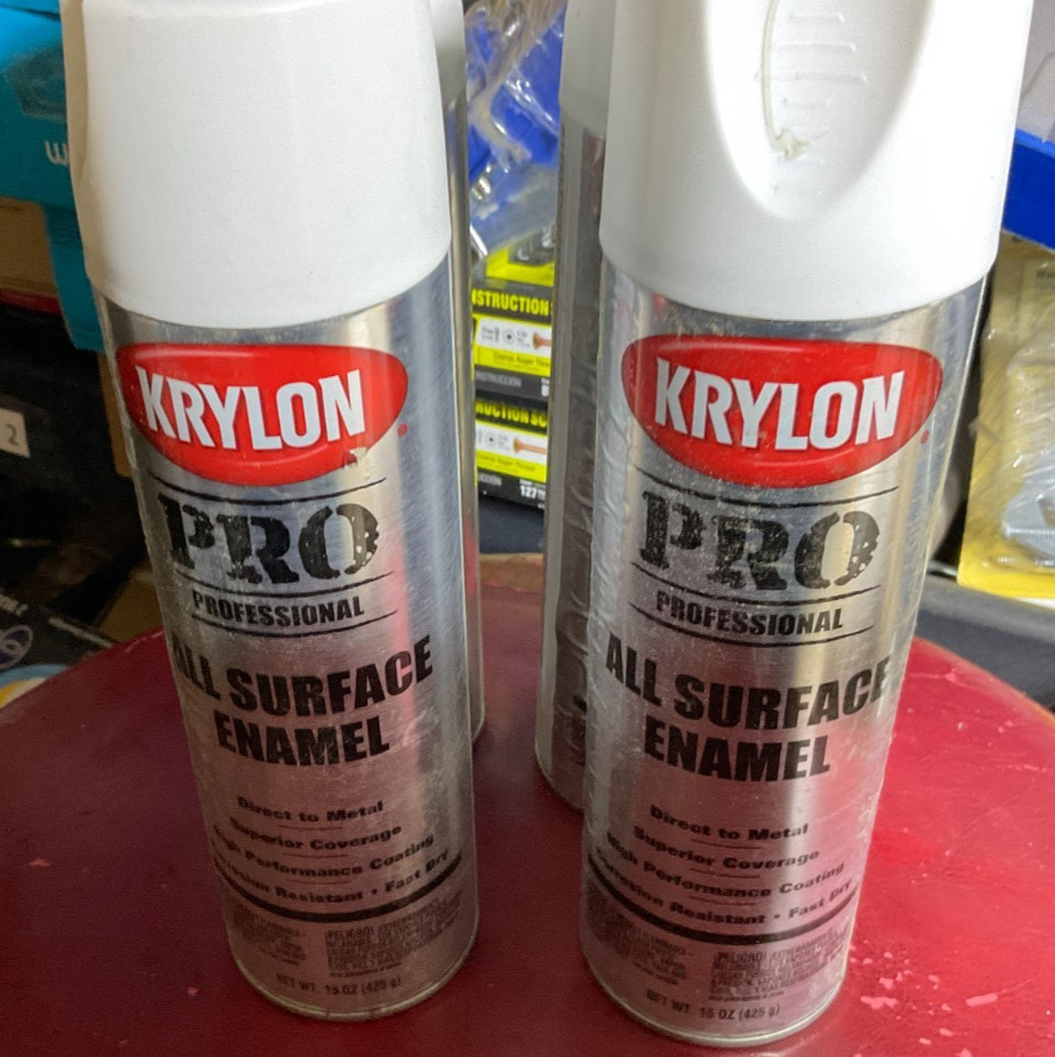 4PACK Krylon Professional All Surface Enamel Semi Gloss White 15oz