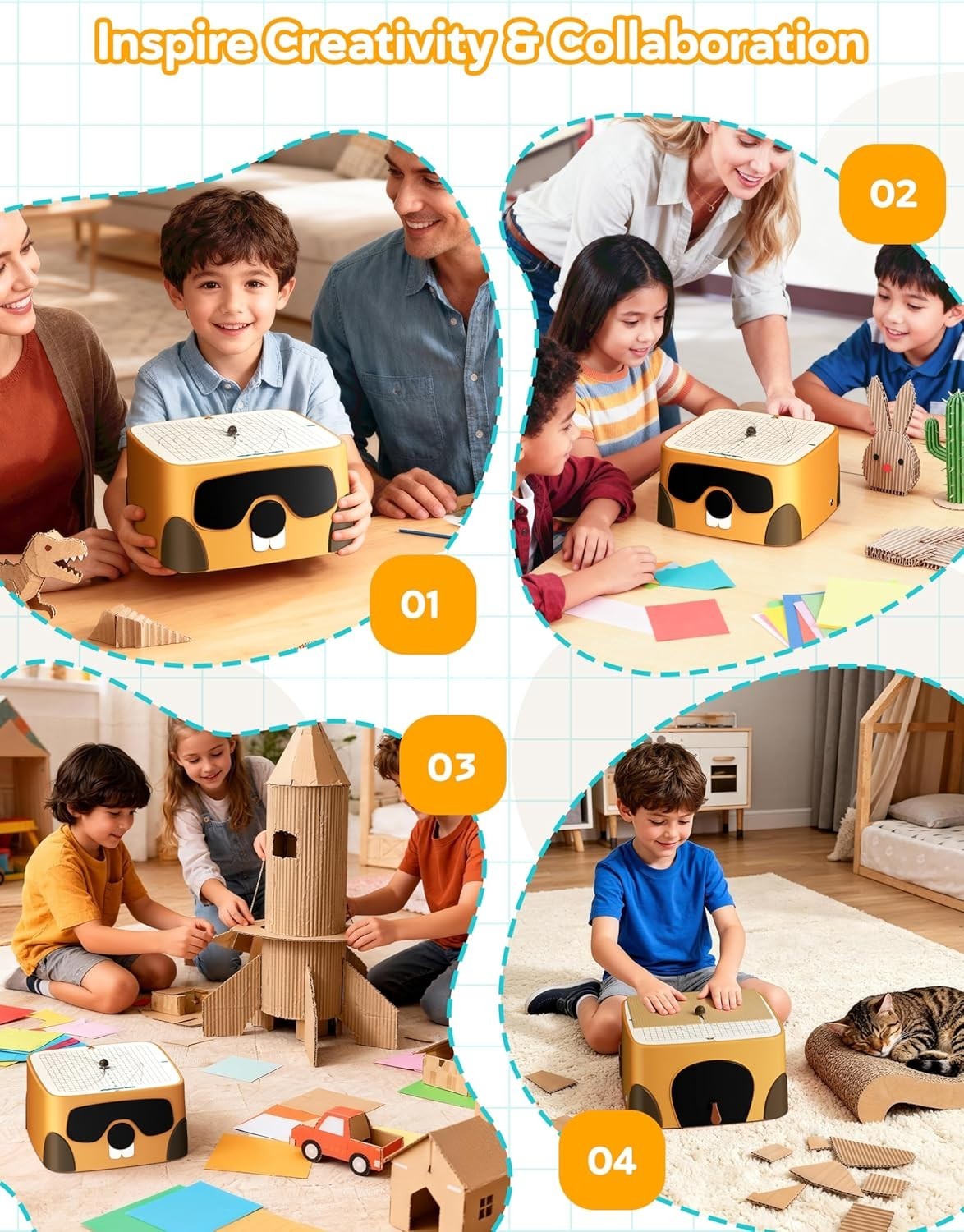 Kid-Safe Power Tool for Cutting Cardboard - STEM + STEAM Educational Toy