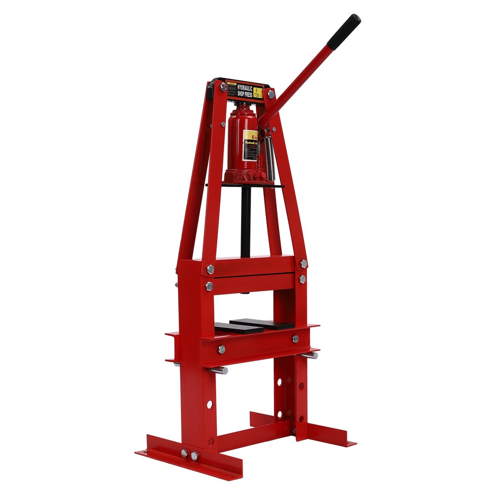 6T Benchtop Hydraulic A-Frame Shop Press with Press Plates