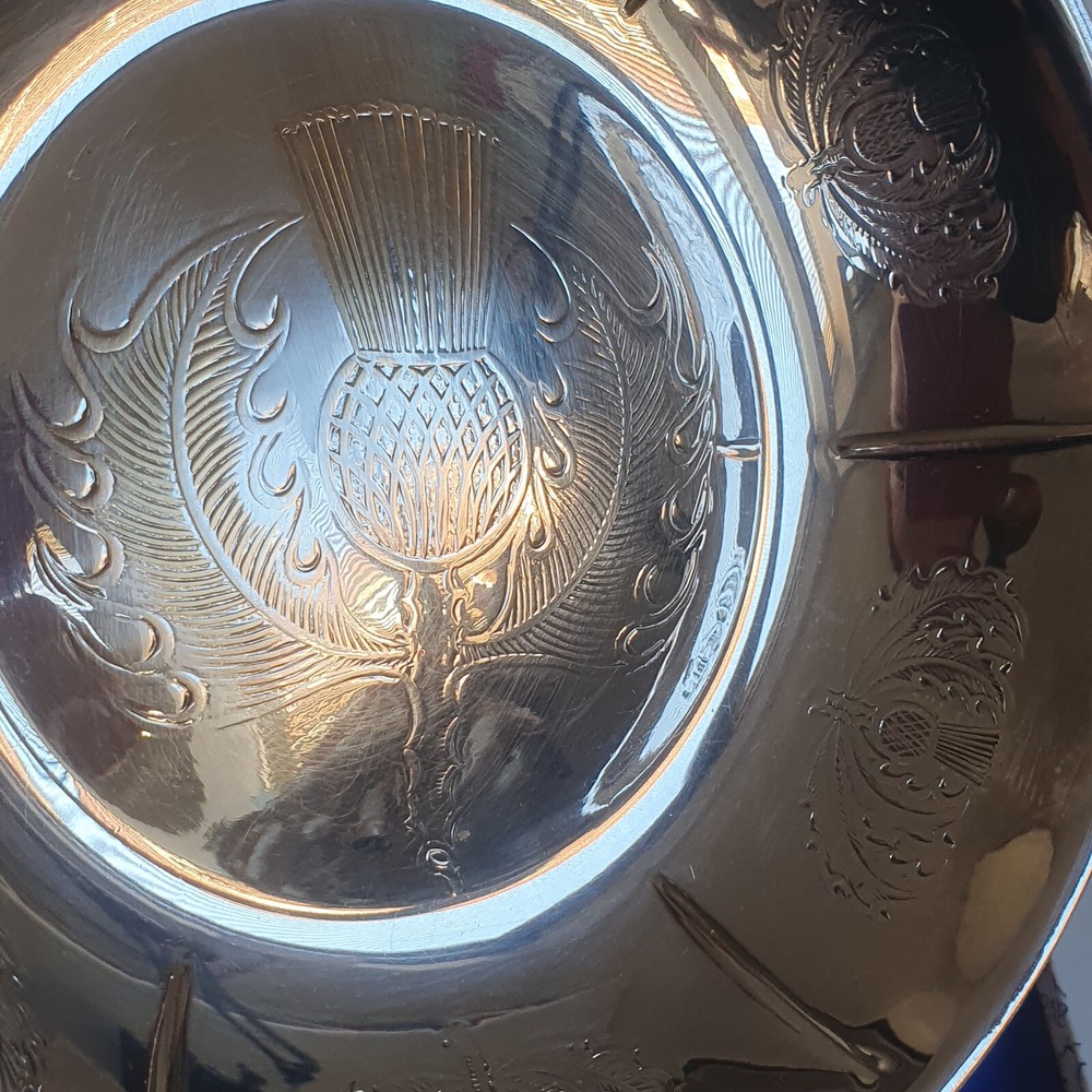 Vintage Art Deco Silver Plated Cavalier Plate, The Thistle, EPB (28)