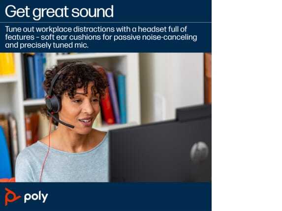 Poly Blackwire 5220 Stereo USB-C Headset +3.5mm Plug +USB-C/A Adapter