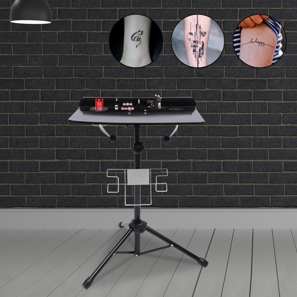 Adjustable Tattoo Workstation Table Portable Tattoo Workbench+Large Tray 50*41cm