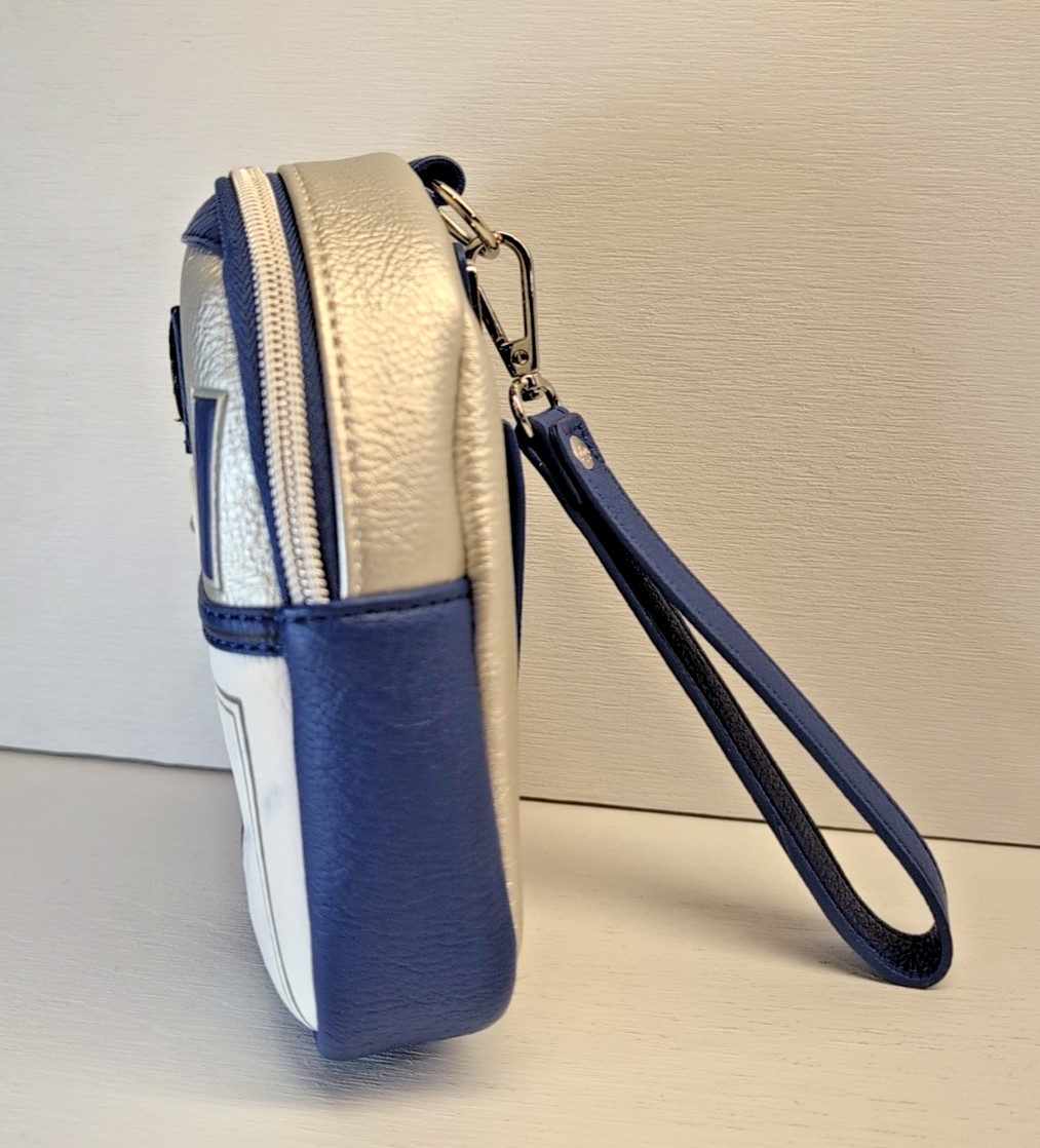 7" LOUNGEFLY DISNEY STAR WARS R2-D2 DROID MINI BELT BAG & WRISTLET - IMPERFECT