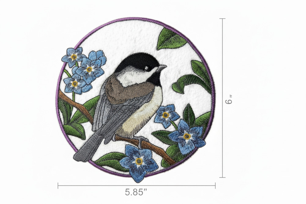 Chickadee Embroidered Patch