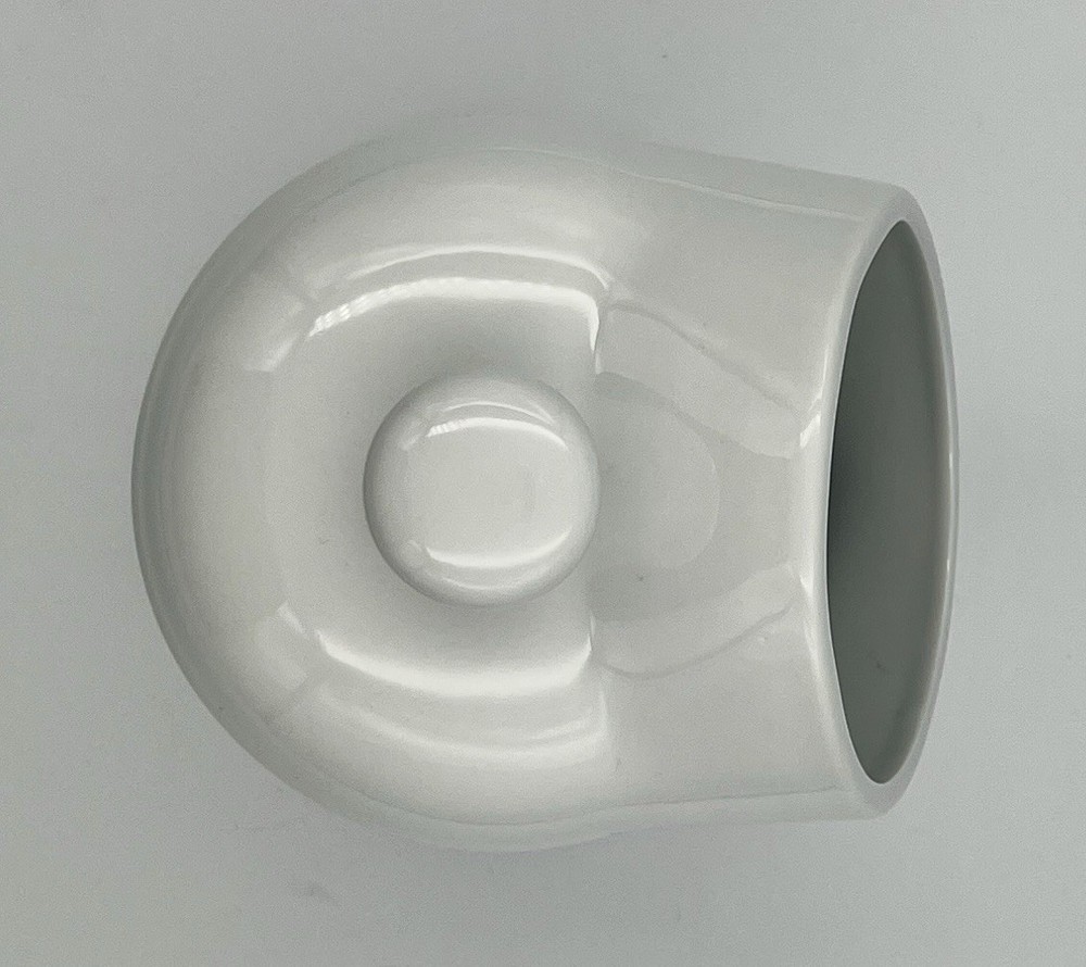 Salt Pig White Ceramic 6 1/2” High