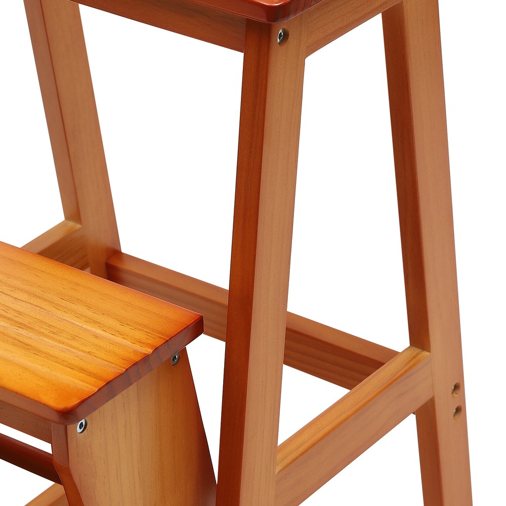 3-Step Folding Library Ladder Chair, Portable Multifunctional Step Stool
