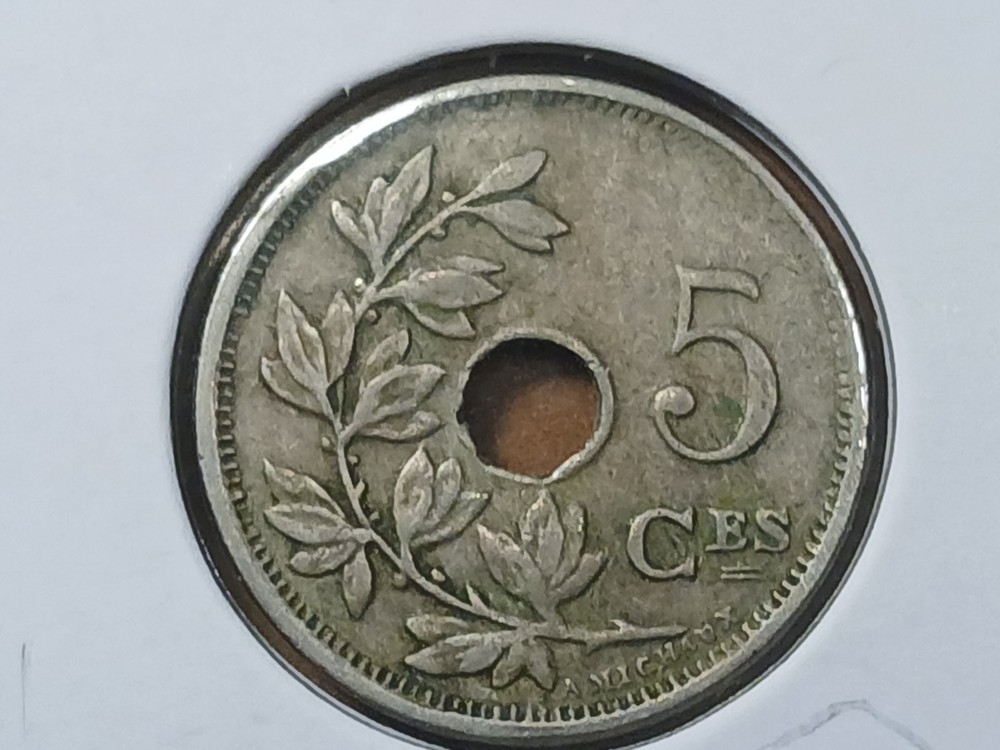 1913 Belgium 5 Centimes