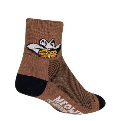 Sockguy Meowdy 3" Socks, 5-9, Brown
