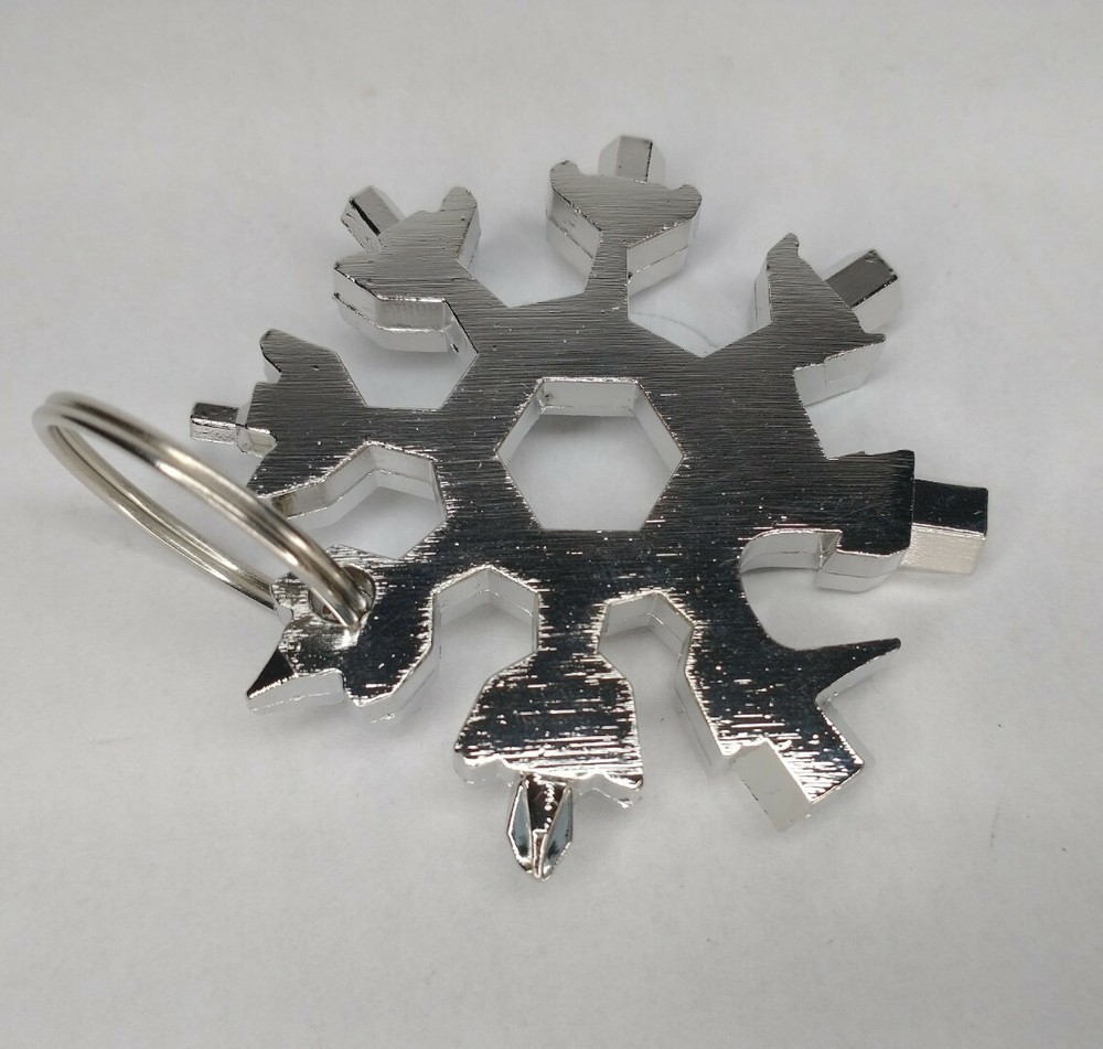 Snowflake Multi Tool Keychain Key Ring