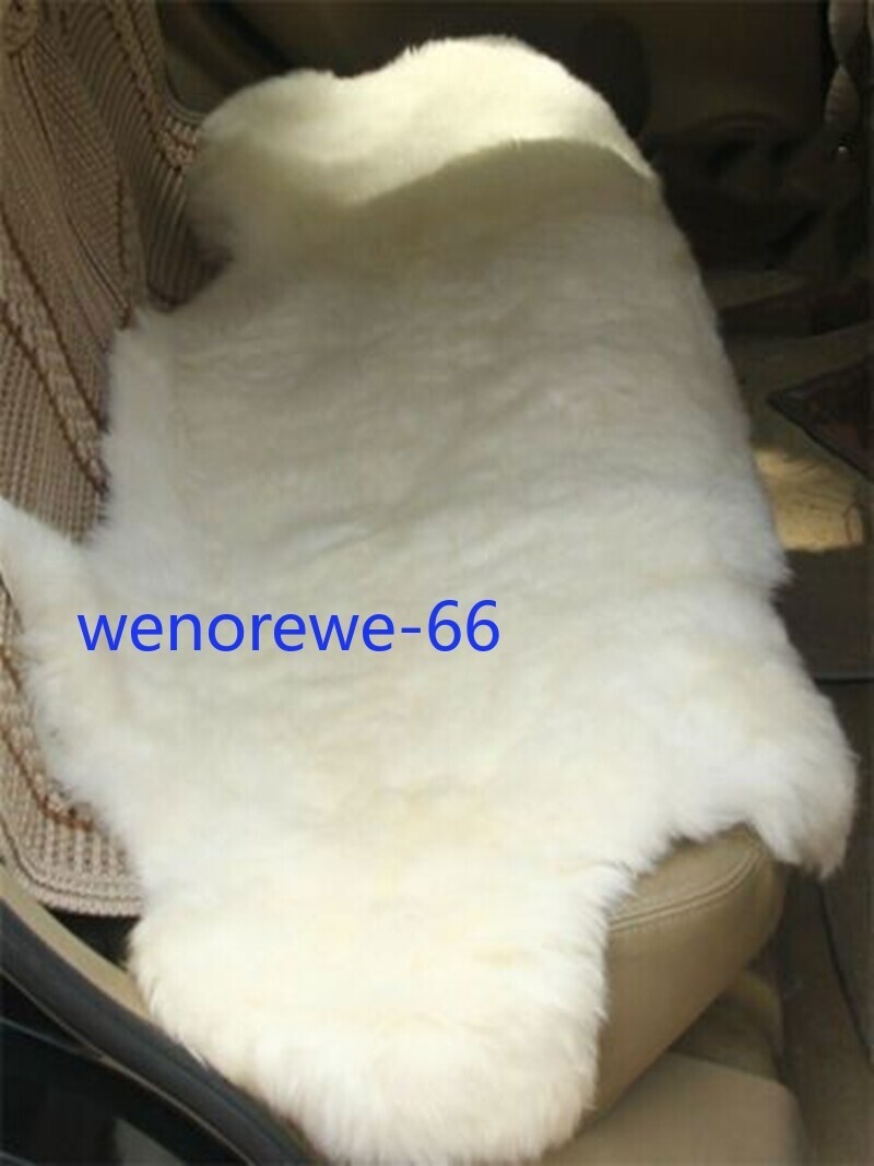 IN US!!! 100% Genuine Sheepskin Fluffy Fur Rug Windward Natural Soft Mat 24"*39"