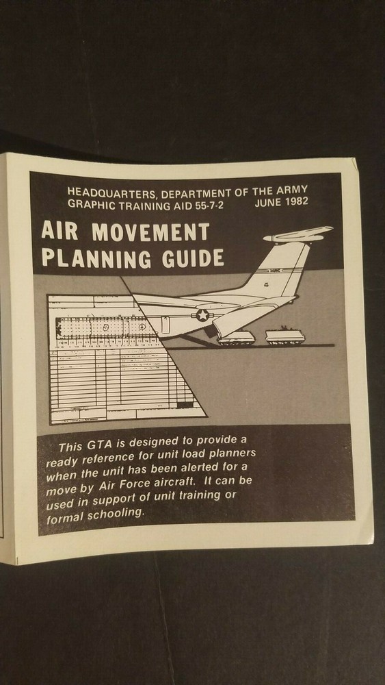 1982 Army Graphic Training Aid "AIR MOVEMENT PLANNING GUIDE"