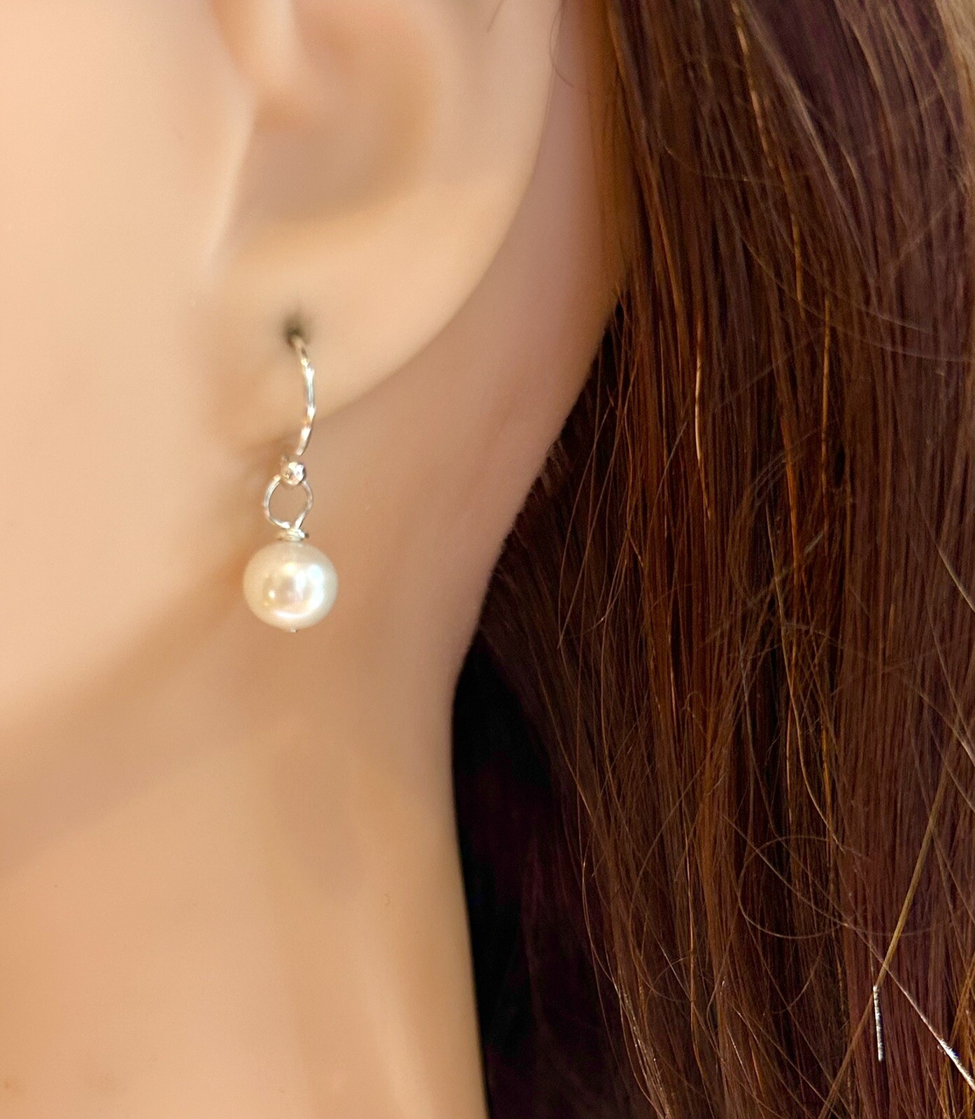 Authentic 8mm Pearl Sterling Silver Earrings Sundance Treasures Jewelry