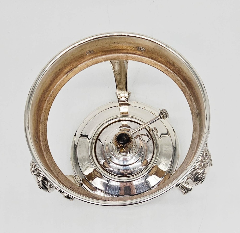 Sheridan Serving Covered Dish 2 QT Pyrex Chafing Stand + Burner Silverplate