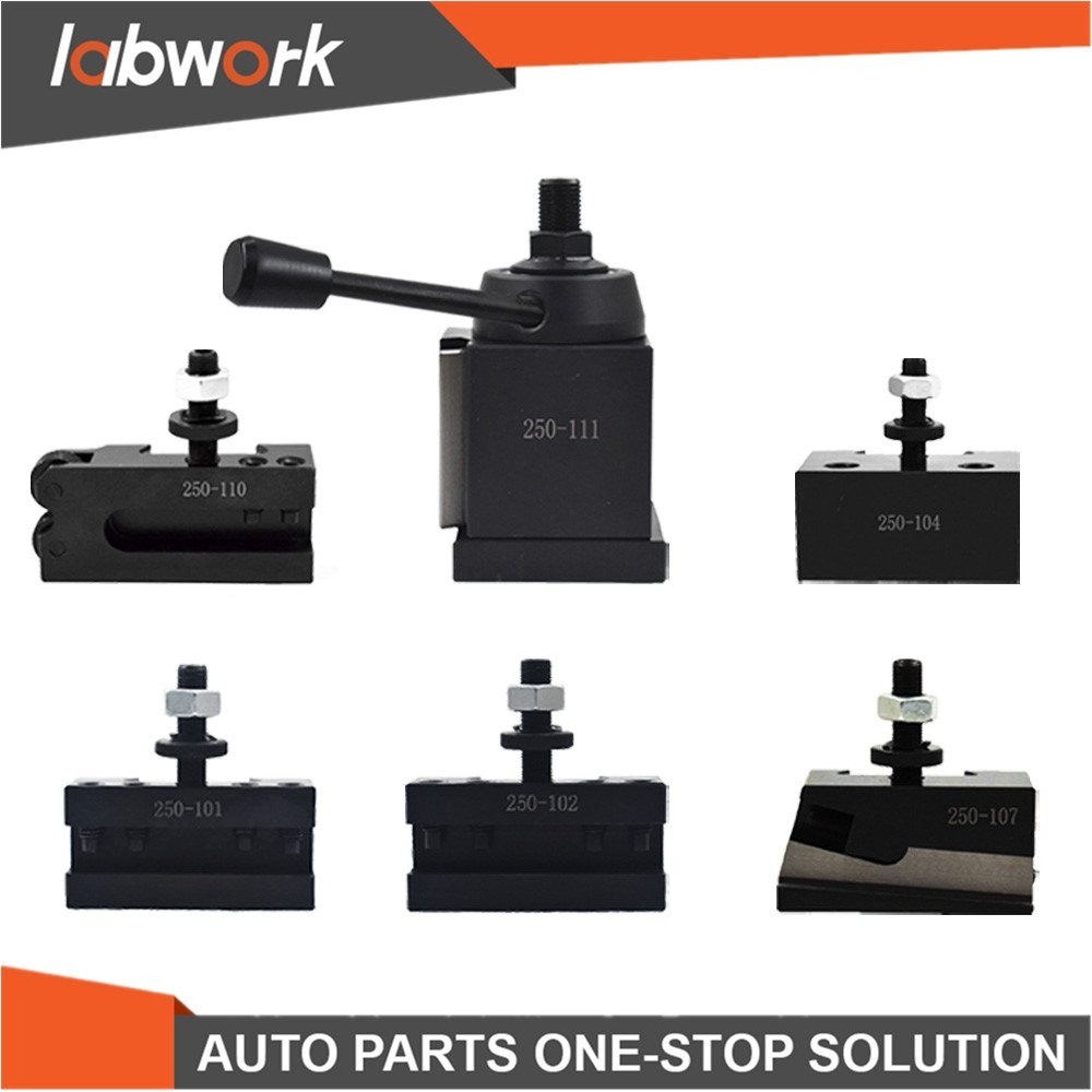 Labwork 6 Pc AXA 250-111 Set Wedge Type Quick Change Tool Post Swing Dia 12"