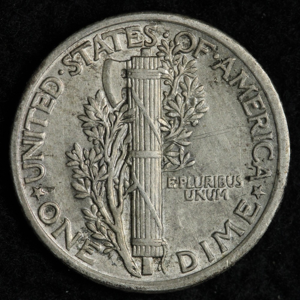 1920 Mercury Silver Dime AU/UNC E245 KRCE