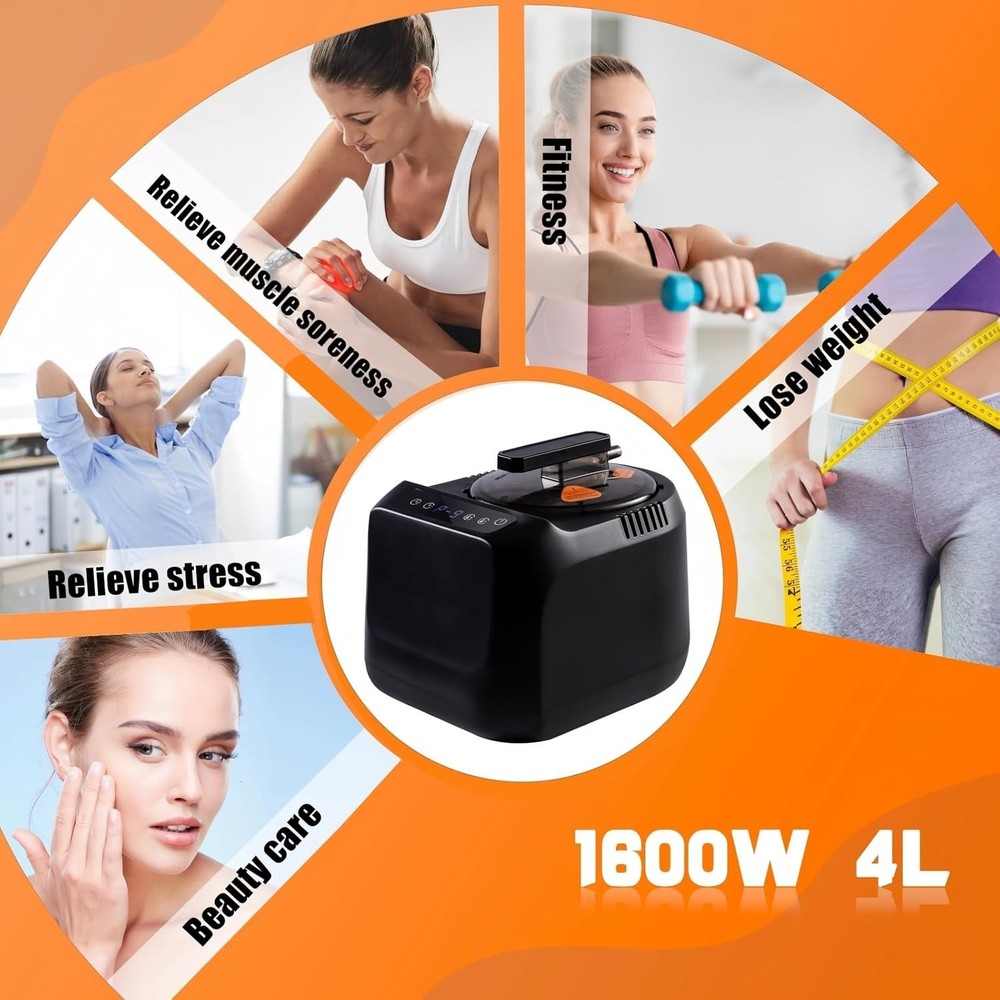 Fast Heating 1600W Portable Sauna Steamer - 9 Levels & Remote Timer Function