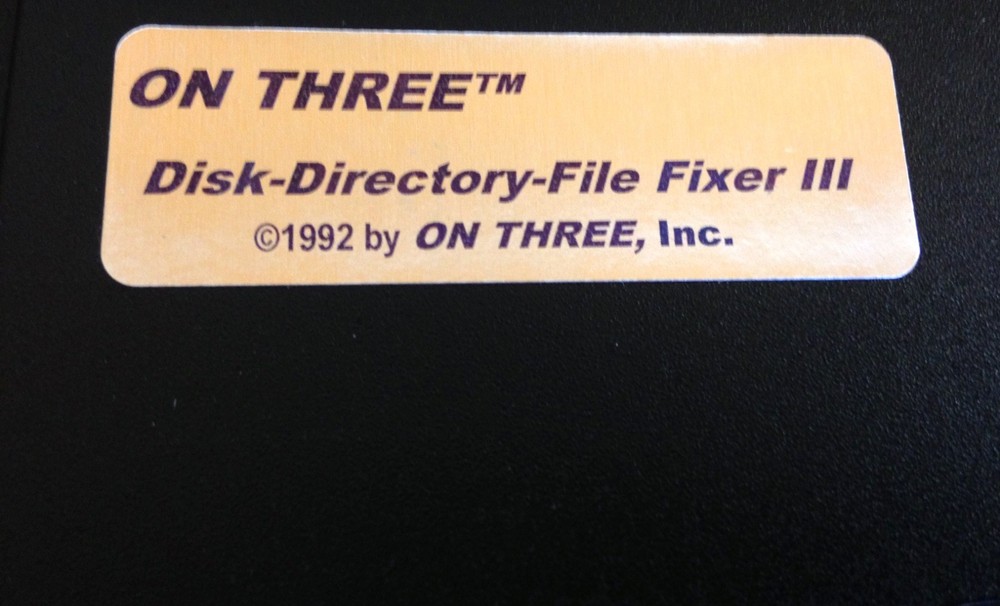 On Three / Disk Directory File Fixer  /  / / Apple III Home Computers