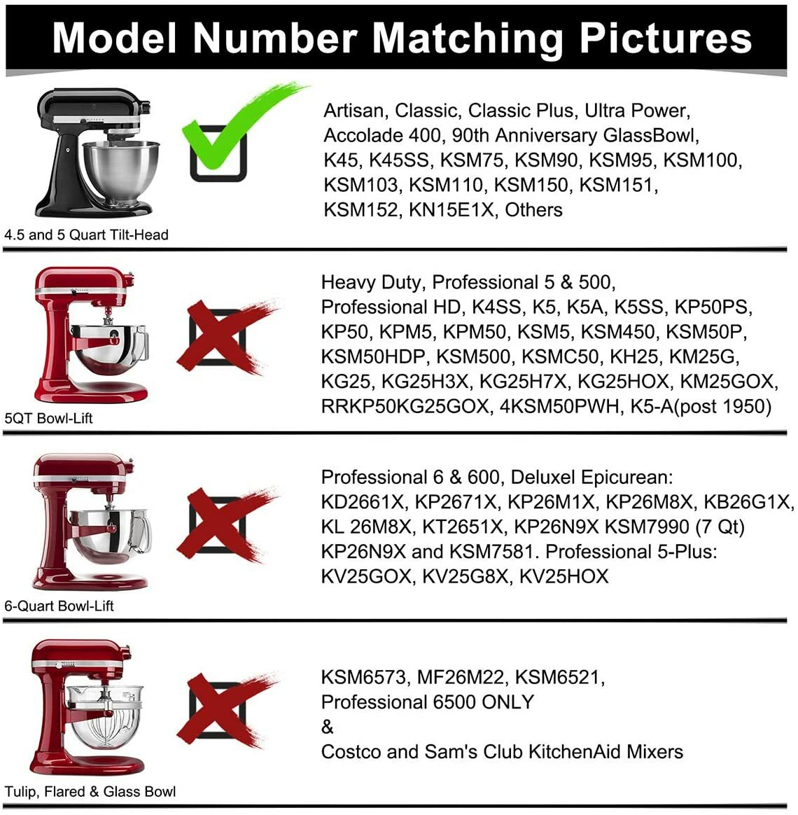 4.5/5 QT Flex Edge Beater for Kitchenaid Mixer, Flat Paddle Beater Attachments