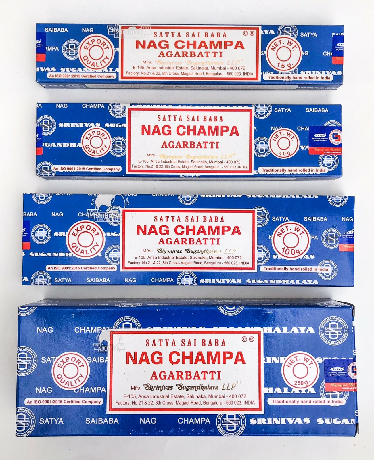 Satya Nag Champa Incense Sticks Blue Box Pick 15 40 100 250 gms - Fresh Stock !!