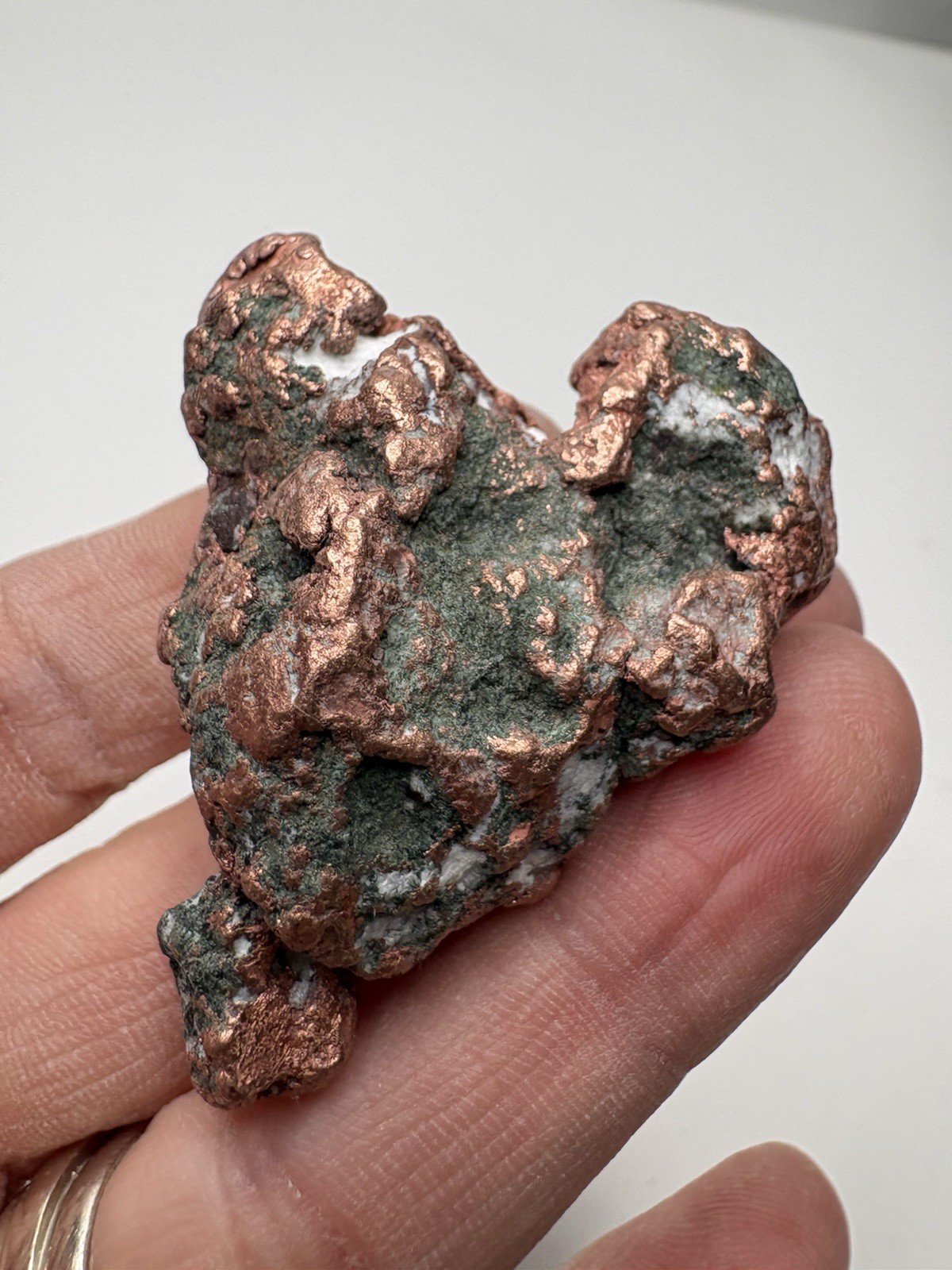 Pure Copper Rock Nugget Native Mineral Display Jewelry Specimen Upper Michigan