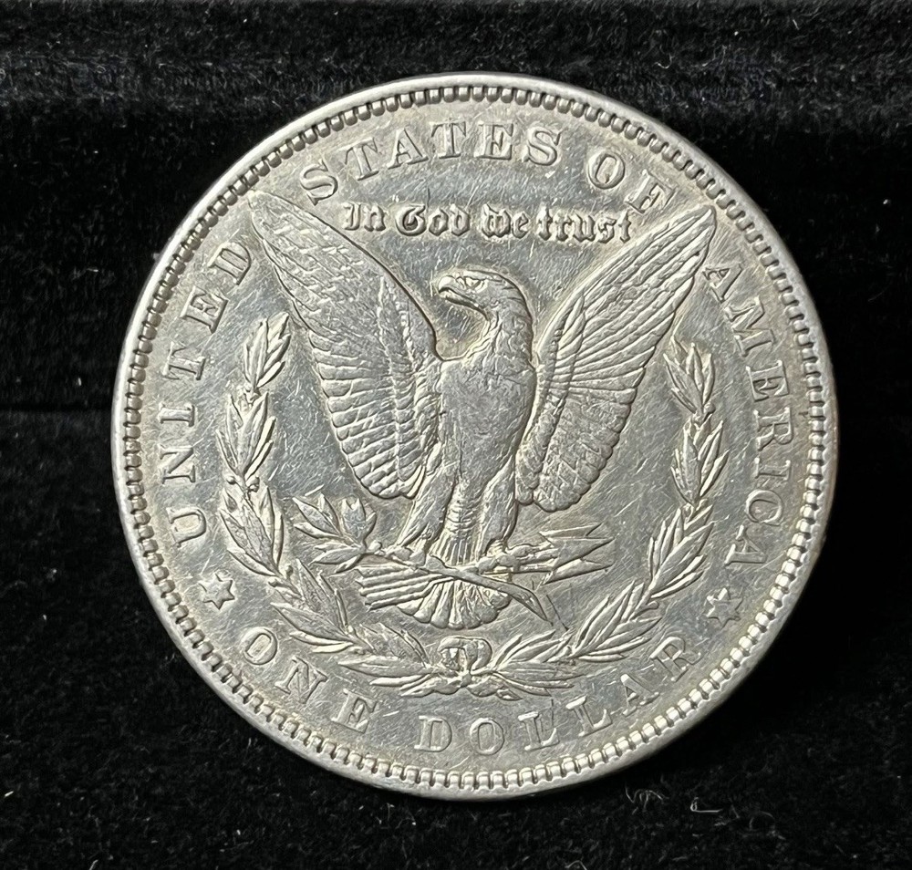 1893 p morgan silver dollar Xf+details