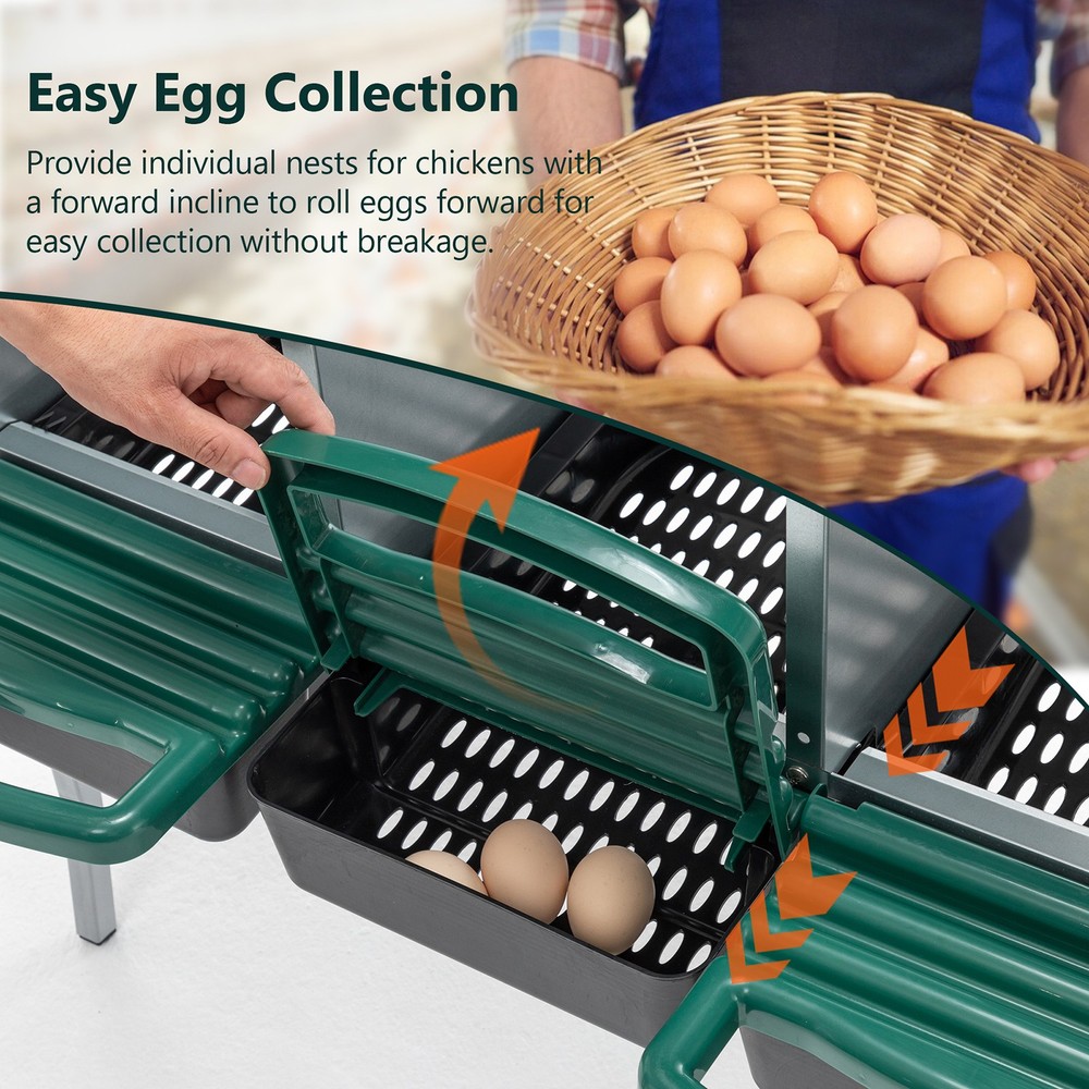 Elevated 3-Hole Chicken Nesting Box with Leg & Lid Cover – Cozy Egg Layer Space