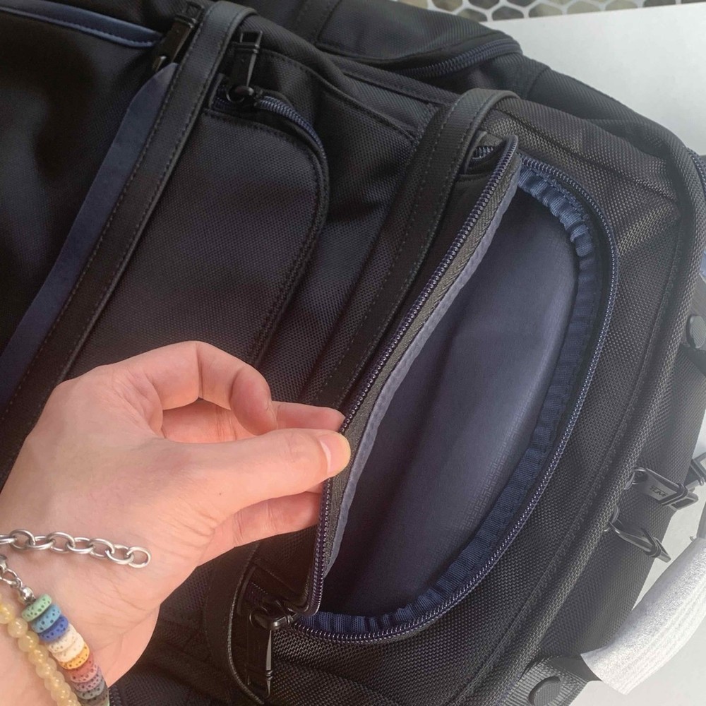 TUMI Backpack with Multi-Functional Pockets Black Used From Japan