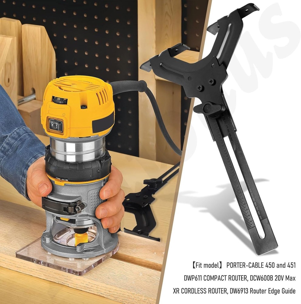 DNP618 Edge Guide for Fixed Base Compact Router, Compatible With DEWALT DWP611 R