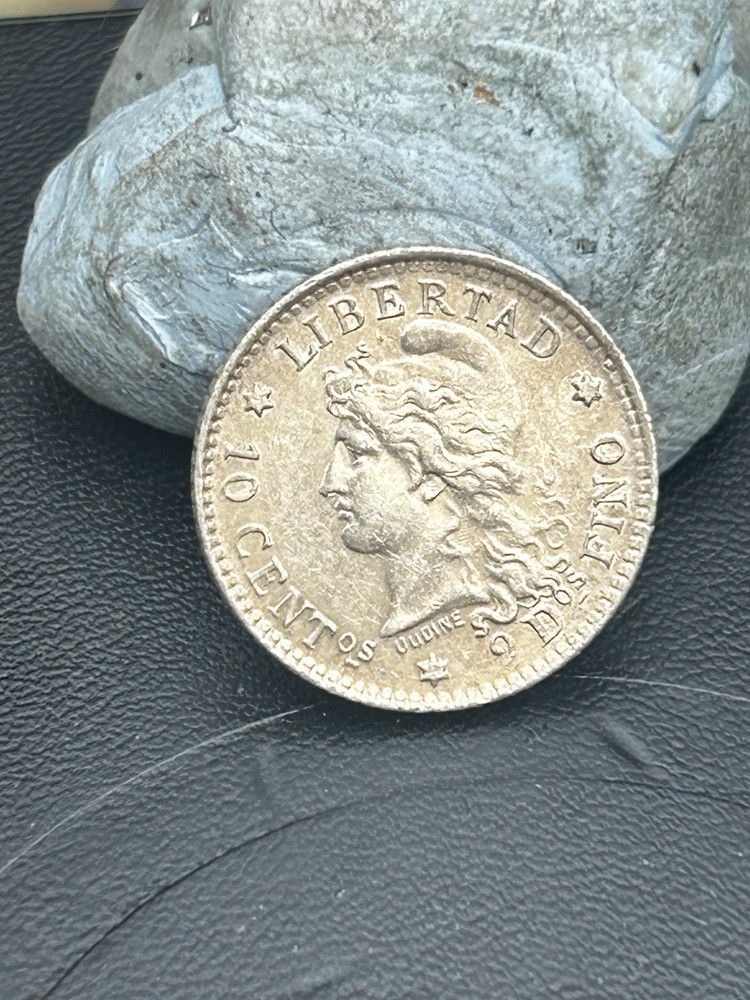 1882 Argentina Silver 10 Centavos ref. K 19