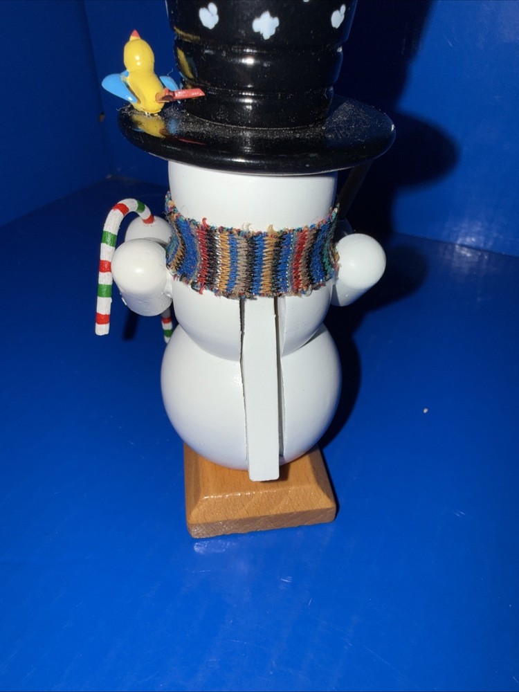 Vtg 1999 Steinbach German Snowman Nutcracker! 4.5” Merry Schneerman! Read