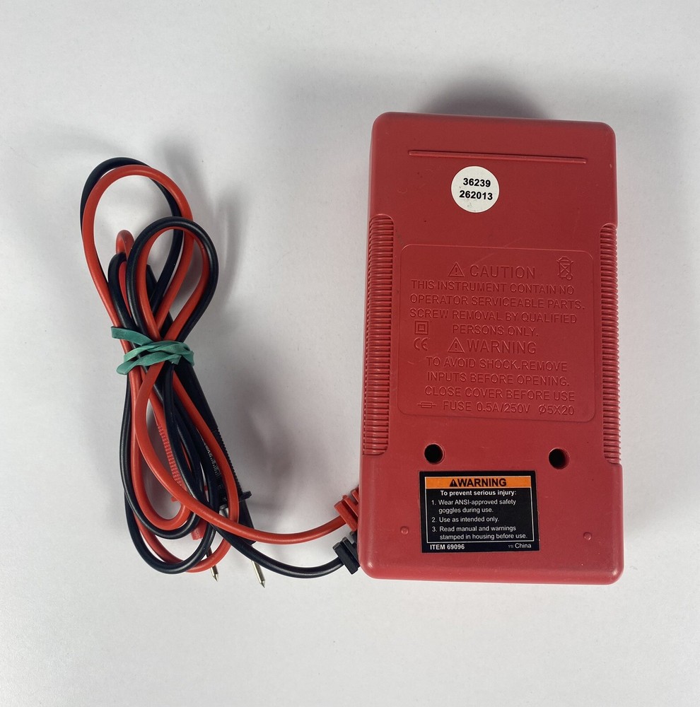 CEN-TECH 7 Function Digital Multimeter Volt Ohm Amp Meter Transistor Tester