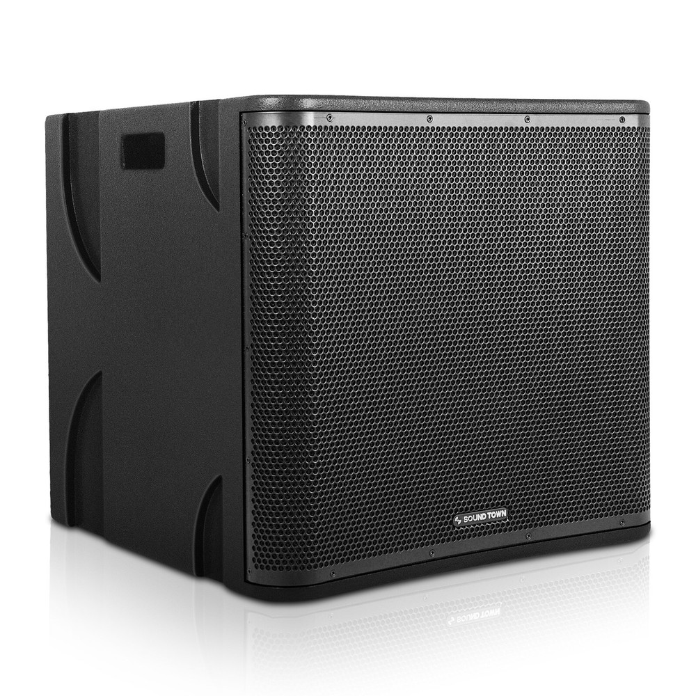 Sound Town Line Array Set, One 18" Sub, One Column Speaker, Black PS-18SP6B1.1